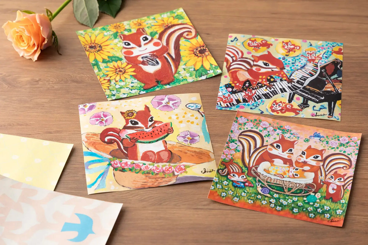 Squirrel Origami Letter Book - Japanese Craft Book