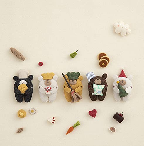 Cute Felt Bears and their Lovely Stores - Japanese Craft Book