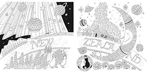 Around the World Trip Coloring Book Music Rendezvous - Japanese Coloring Book