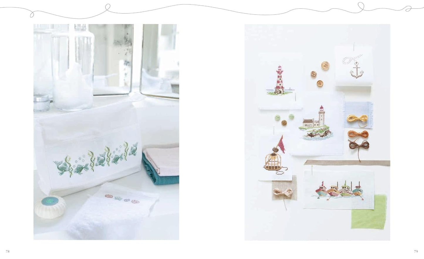 Bords de mer a broder au point de croix by Veronique Enginger - 270 Cross Stitch Motifs Inspired by Waterside Scenery- Japanese Craft Book