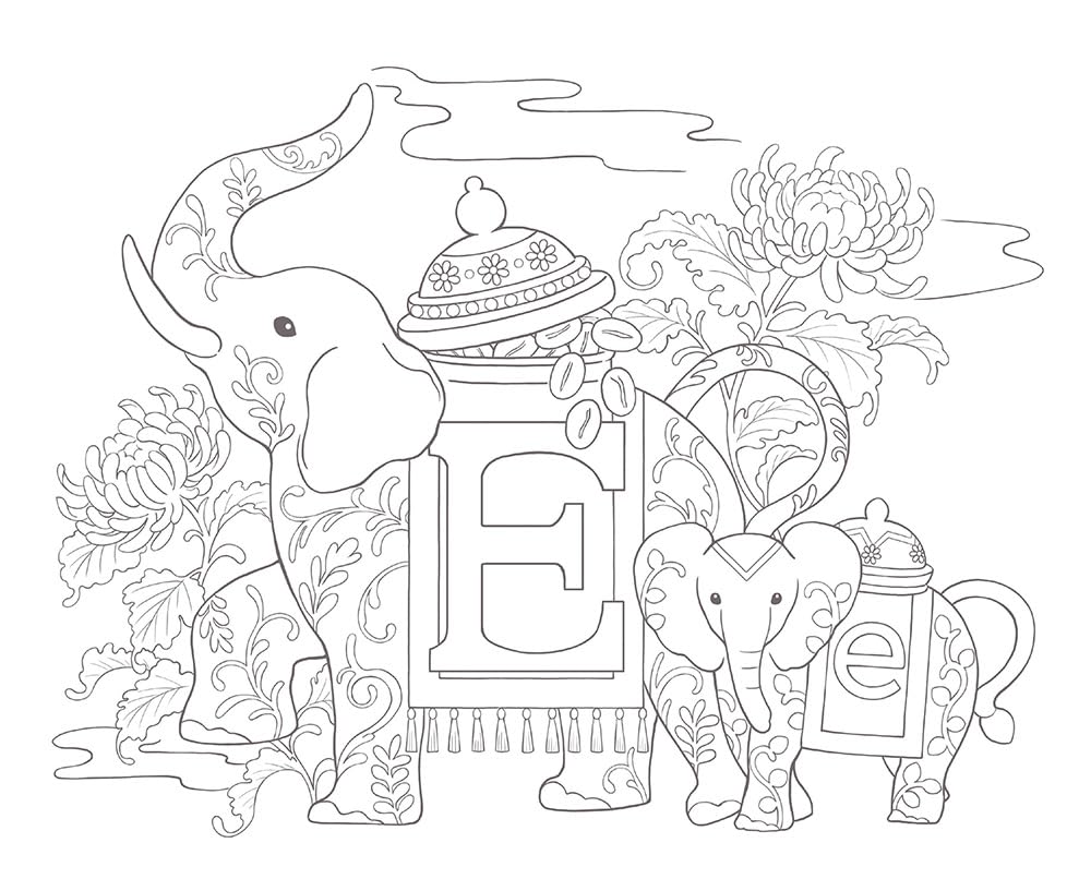 Animals and World of A to Z - Japanese Coloring Book