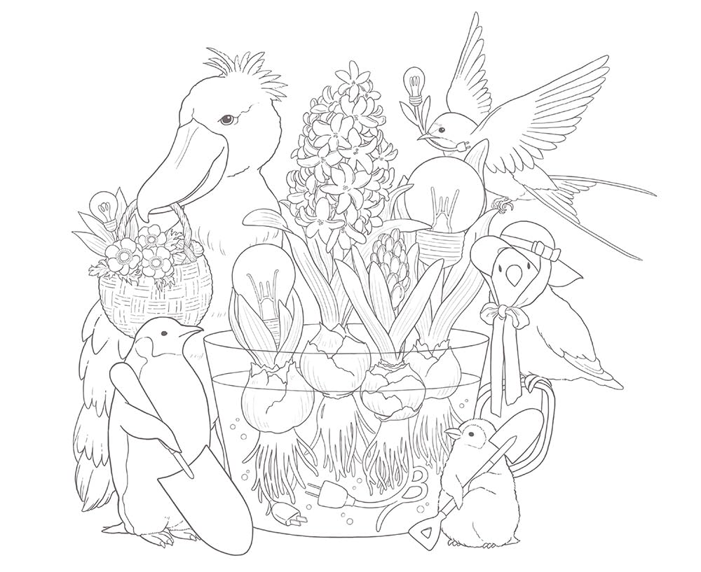 Animals and World of A to Z - Japanese Coloring Book