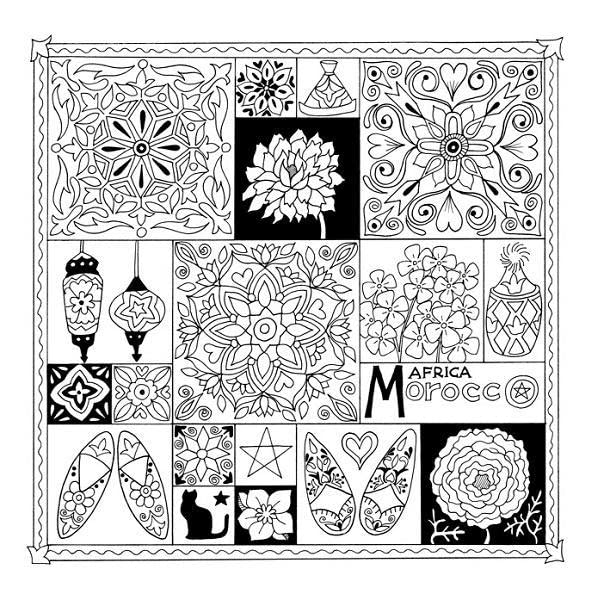 Flowers of the World Coloring Book - Japanese Coloring Book