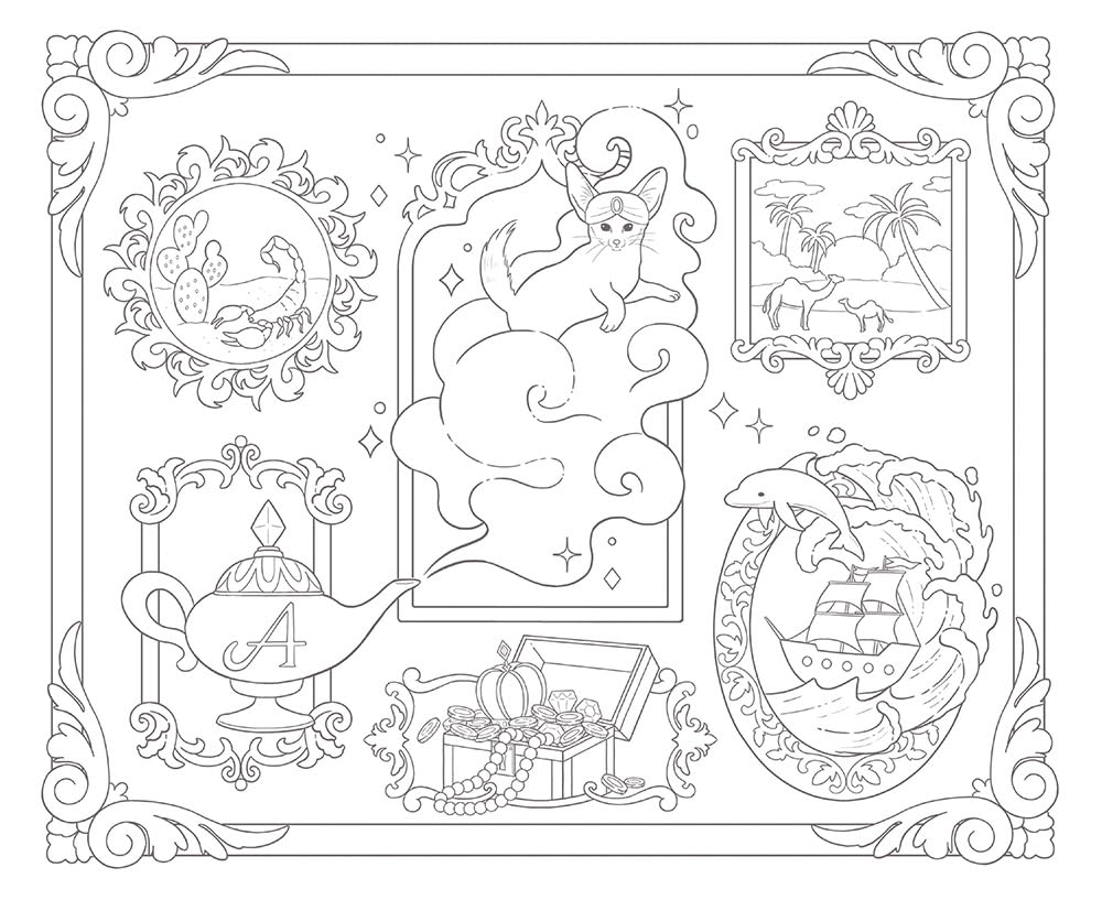 Animals and World of A to Z - Japanese Coloring Book