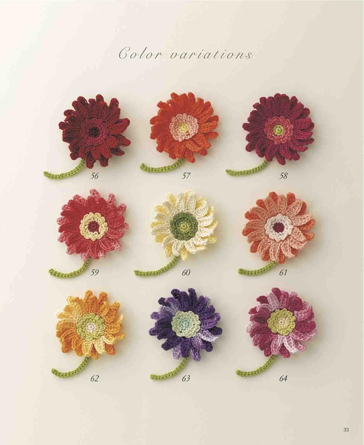 Crochet Flower Corsages -  Japanese Craft Book