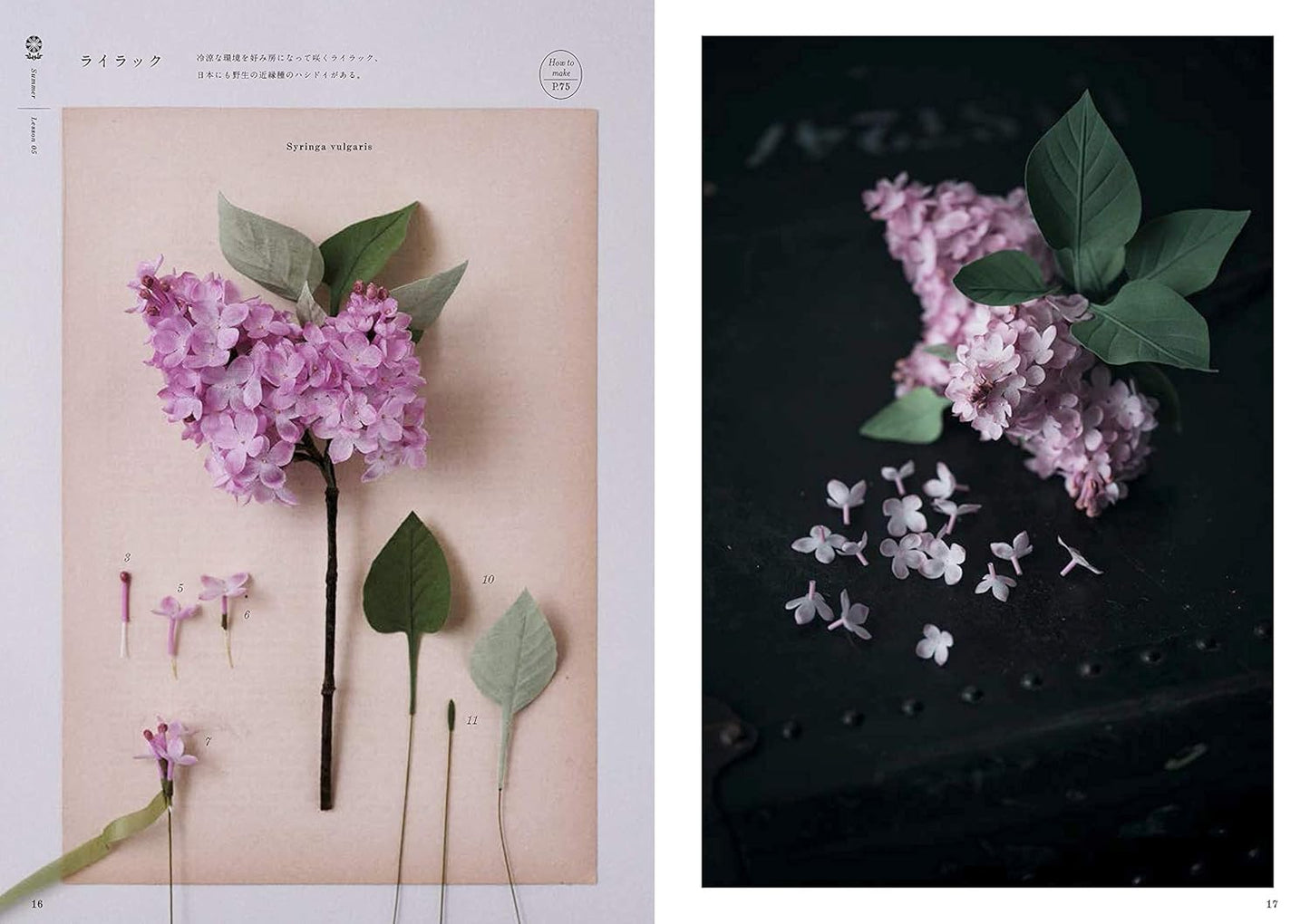 Seasonal FABRIC FLOWER Specimen by Utopiano - Japanese Craft Book