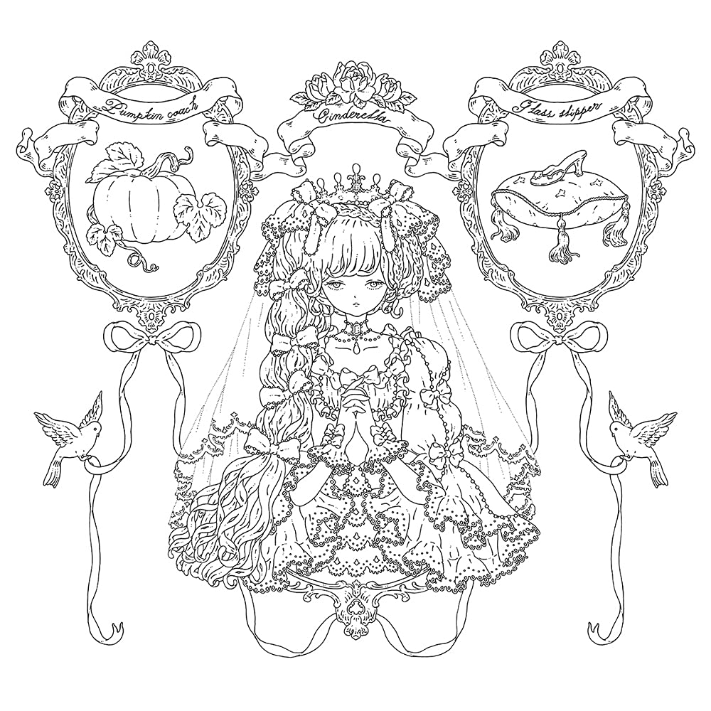 Fairy Tale Coloring Book - Japanese Coloring Book