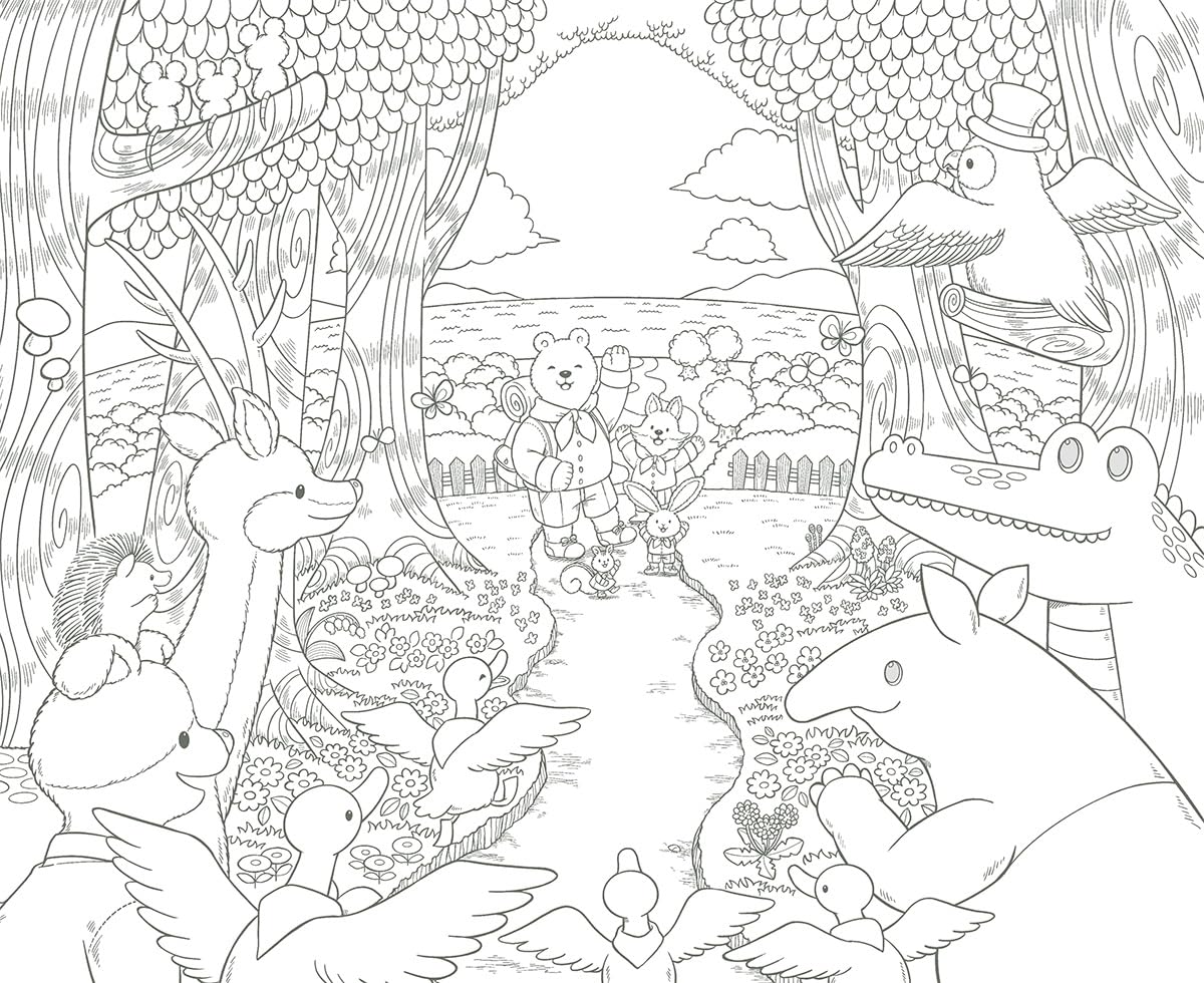 Polar Bear's Adventure Cruise Coloring Book - Japanese Coloring Book