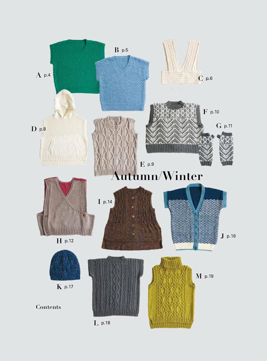 Basic Sleevelss Knit Vests - Japanese Craft Book (NP)