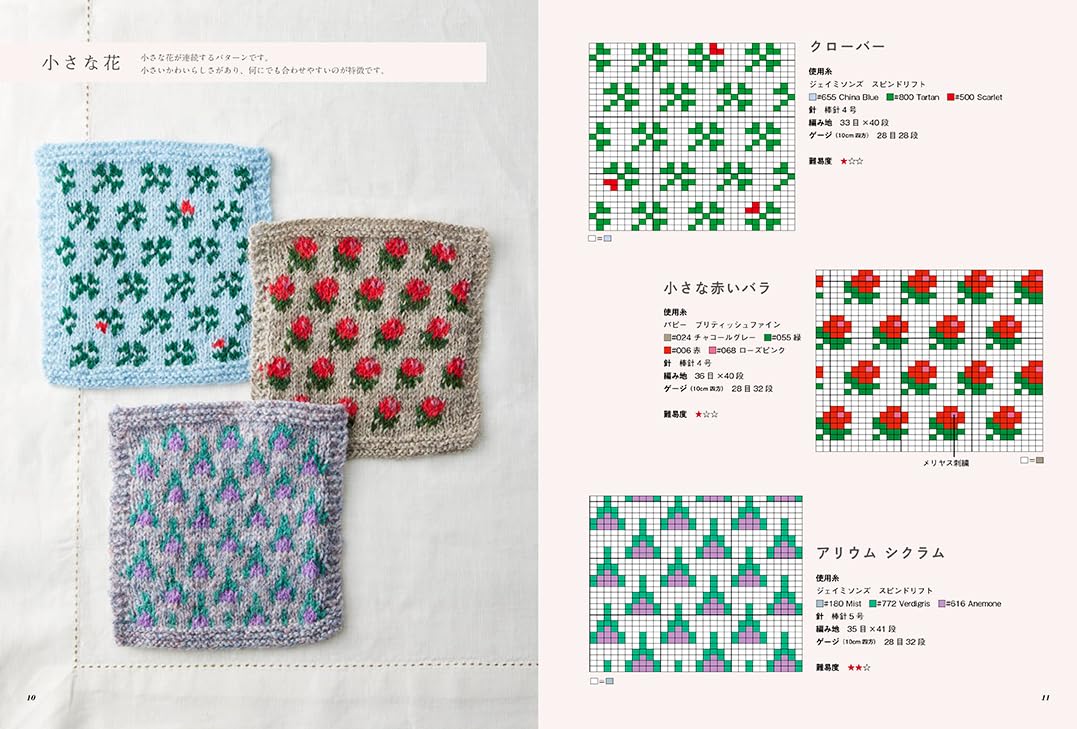 FLOWER Knitting Motifs 100 - Japanese Craft Book np