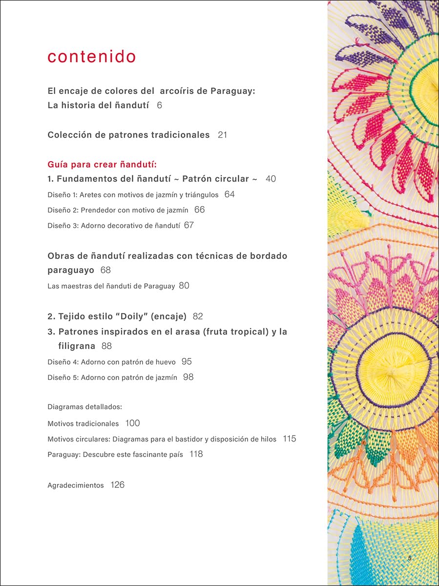 Ñandutí Paraguayan Embroidered Lace in Spanish - Japanese Craft Book