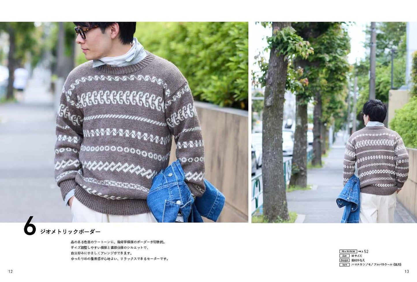 Handsome Men’s Sweaters – Japanese Crocheting and Knitting Pattern Book