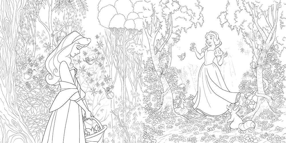 Disney's Gorgeous Coloring Lesson Book - Japanese Coloring Book