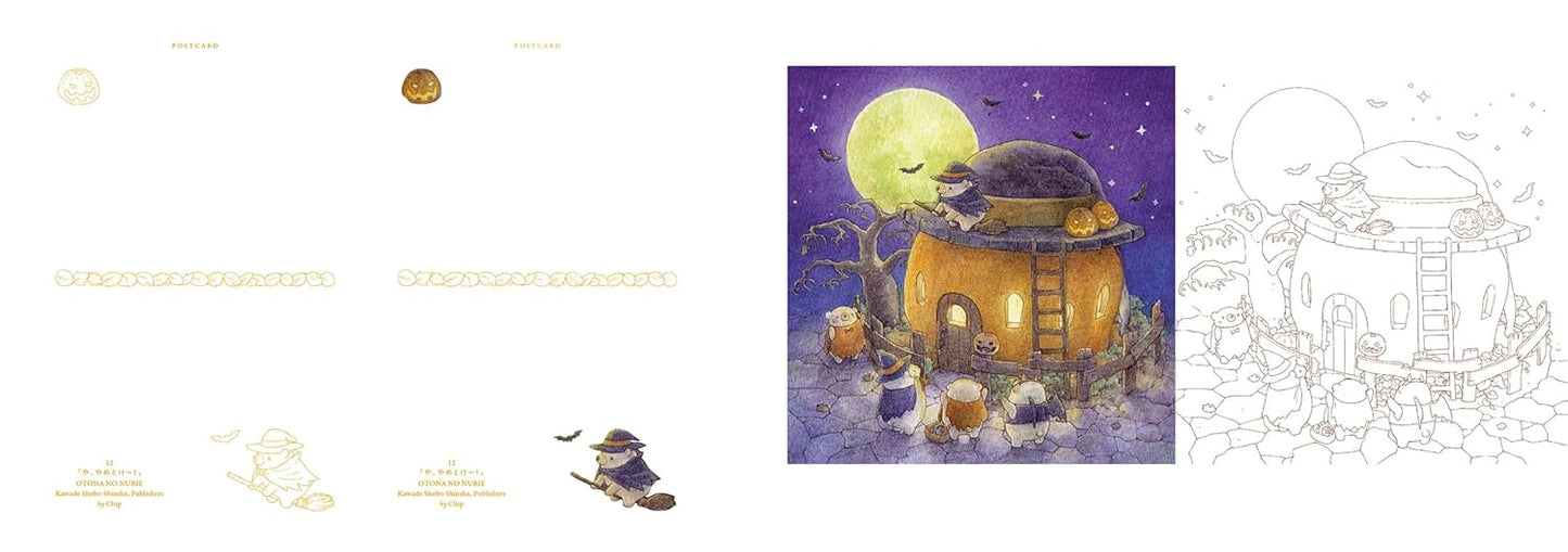 Bear Country's Kuma Coloring Post Card Book by Chip - Japanese Coloring Book