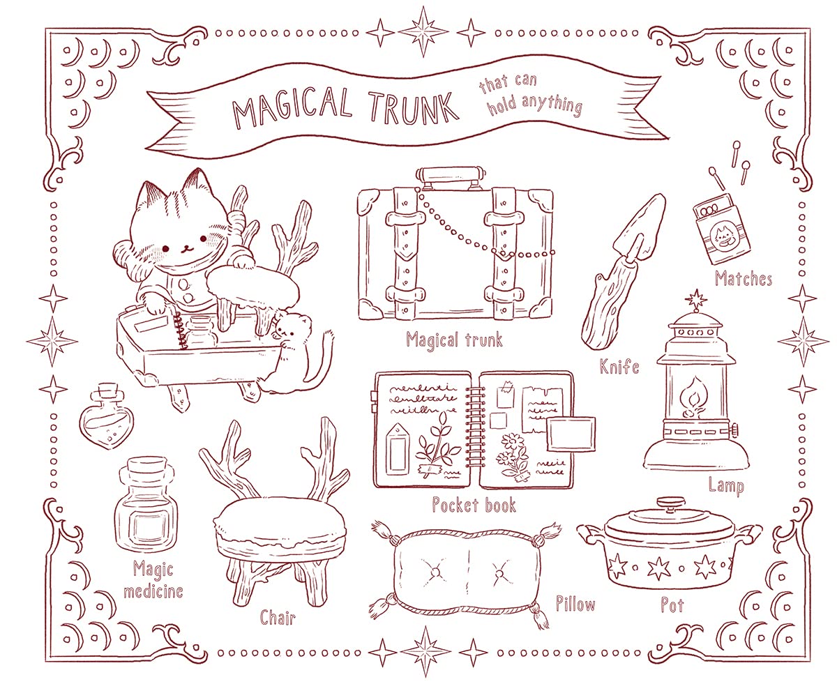 CAT's Magical General Store Coloring Book - Japanese Coloring Book