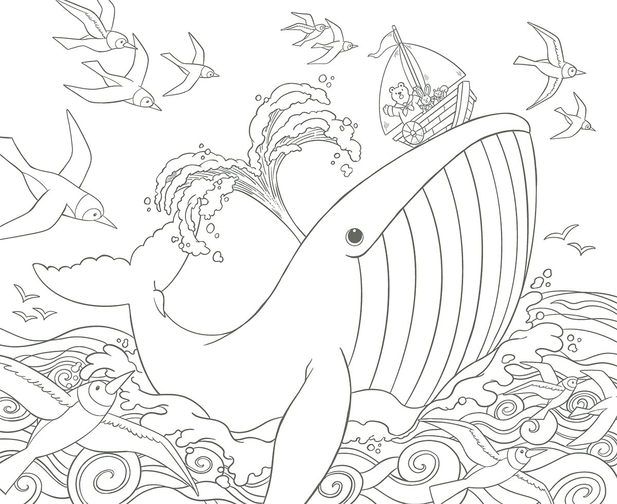 Polar Bear's Adventure Cruise Coloring Book - Japanese Coloring Book