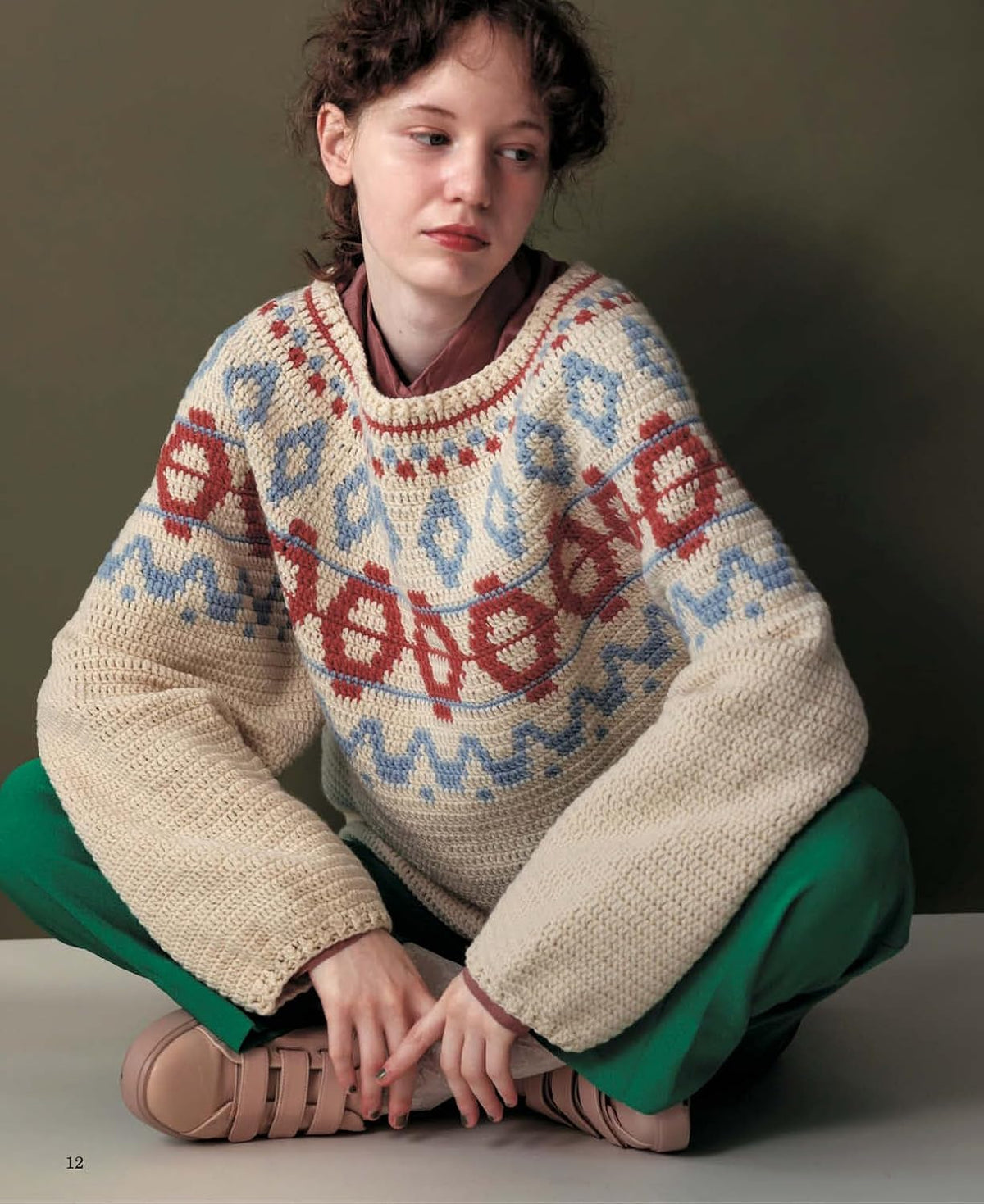 Crochet Round Yoke Sweaters & Tops – Japanese Crochet Pattern Book