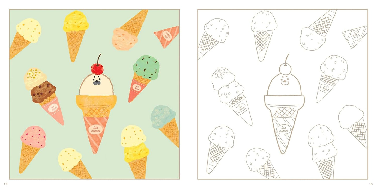 Sweet Animal Workshop Coloring Book - Japanese Coloring Book