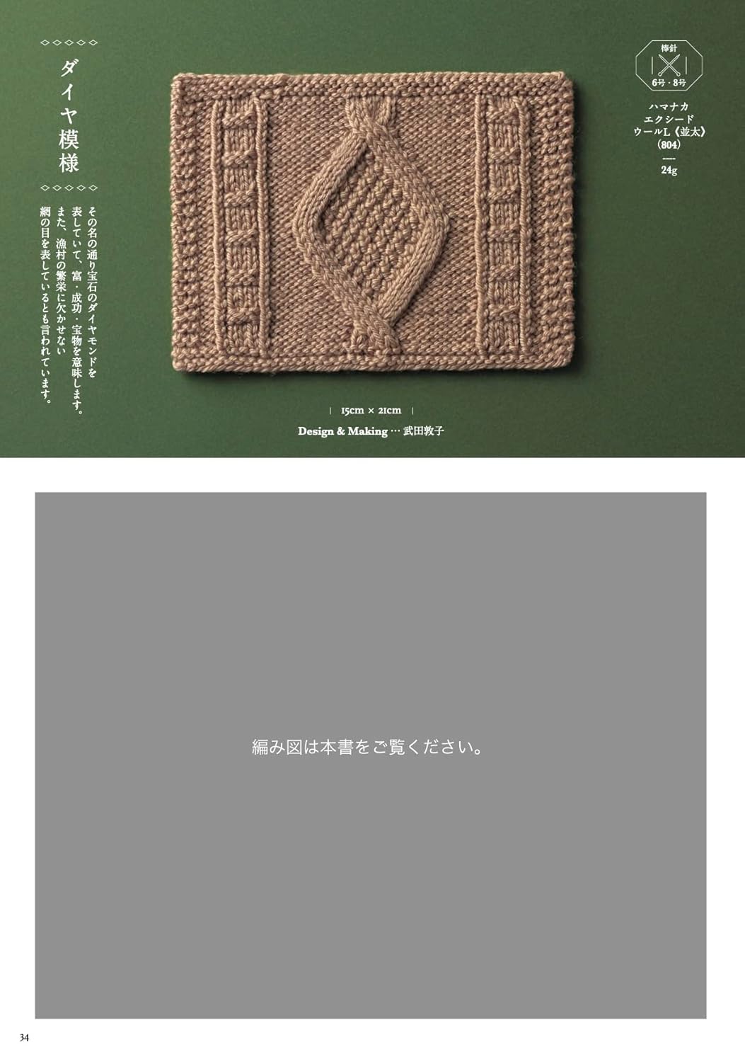 Aran Patterns by Crocheting or Knitting - Japanese Craft Book