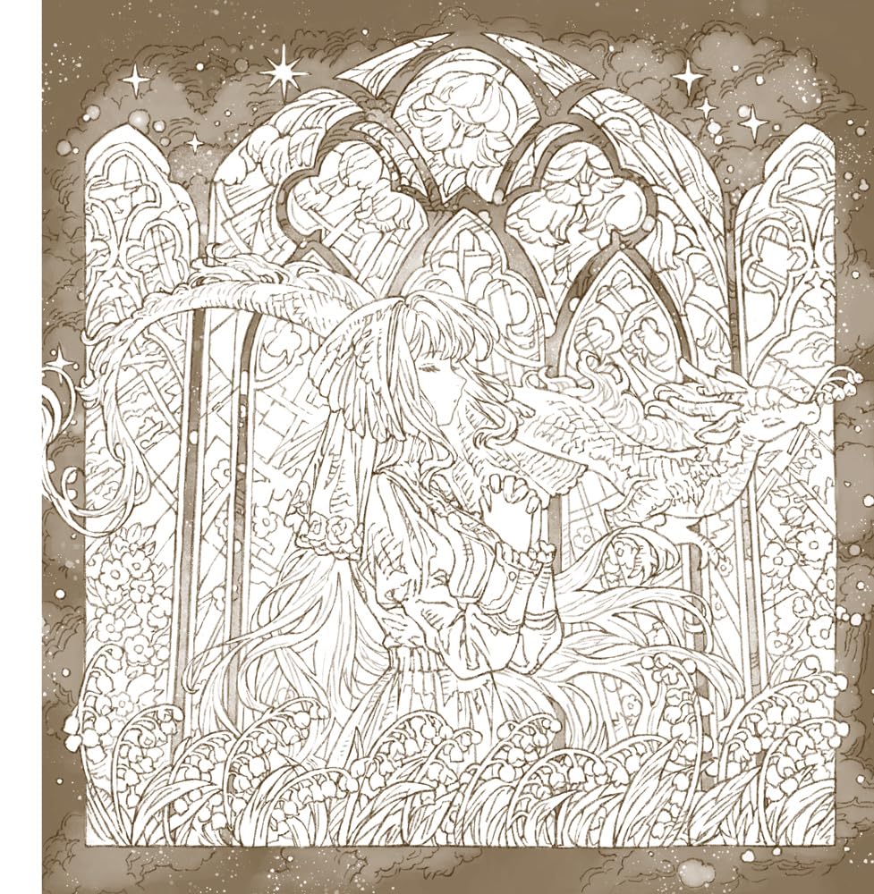 Traveling Through a Fantasy World of Flowers – Japanese Coloring Book