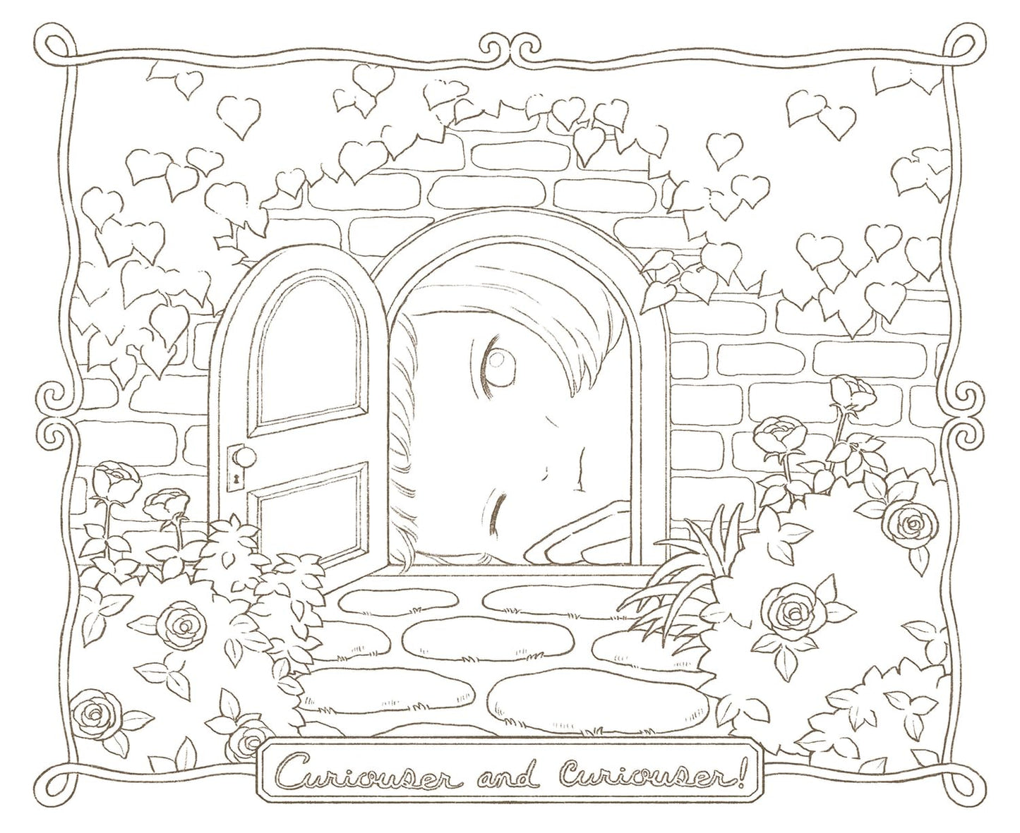 Alice and Dinah's Adventures in Wonderland Coloring Book - Japanese Coloring Book