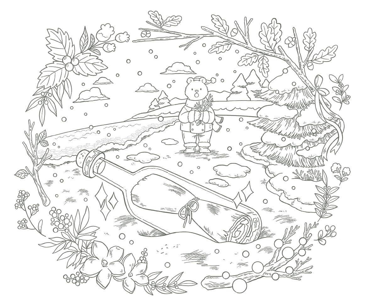 Polar Bear's Adventure Cruise Coloring Book - Japanese Coloring Book