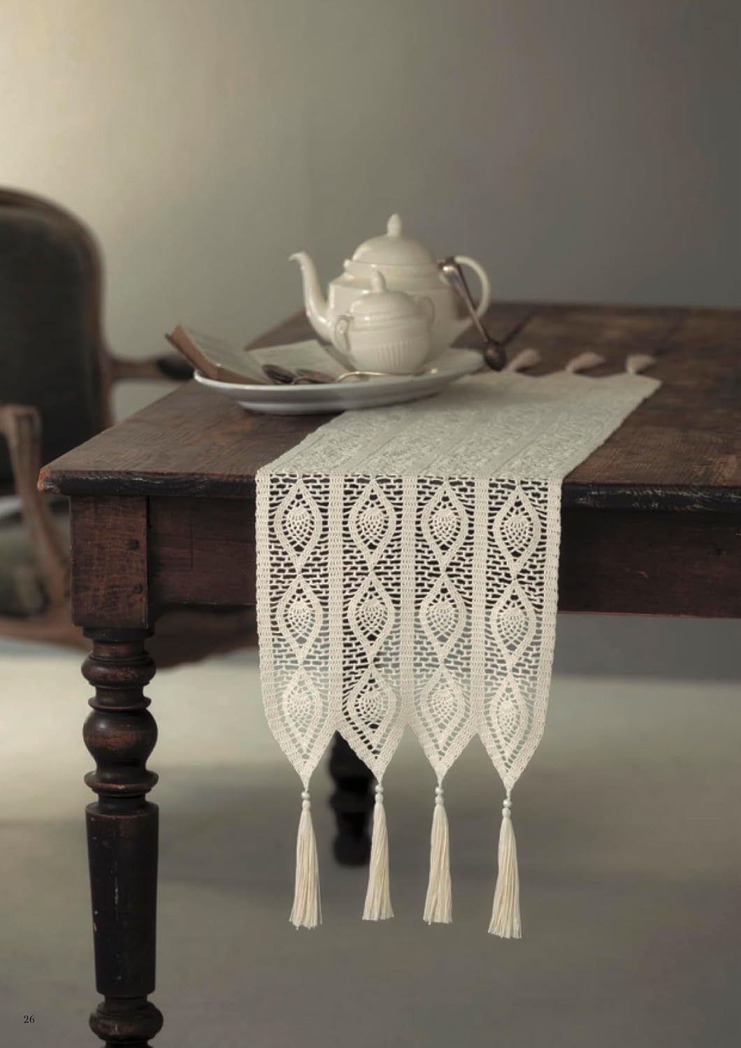 Crochet Lace Doilies & Tablecloths with Thick Thread – Japanese Crochet Pattern Book