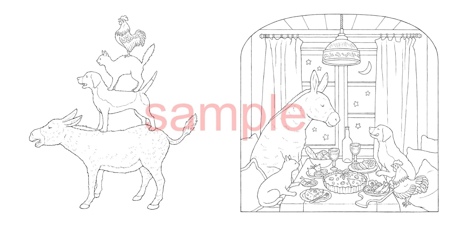 A Nostalgic Fairytale World - Japanese Coloring Book