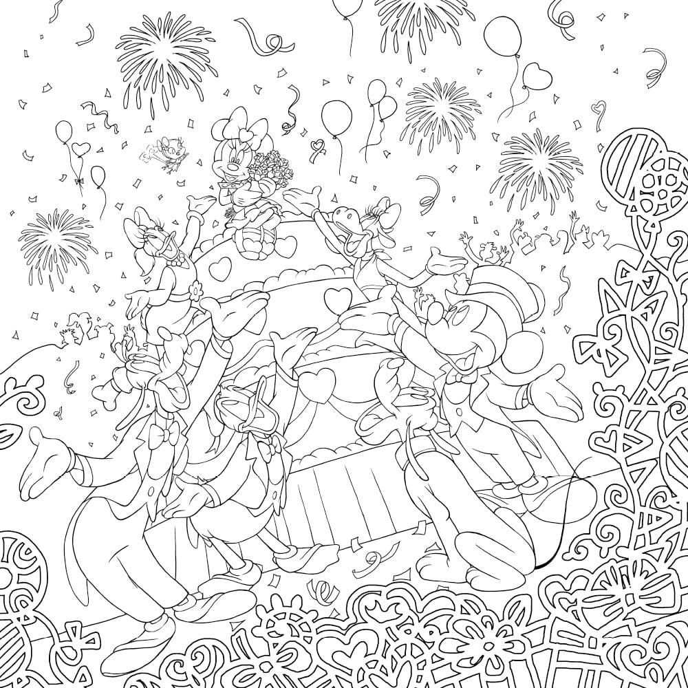 Disney's Gorgeous Girls Coloring Lesson Book - Japanese Coloring Book