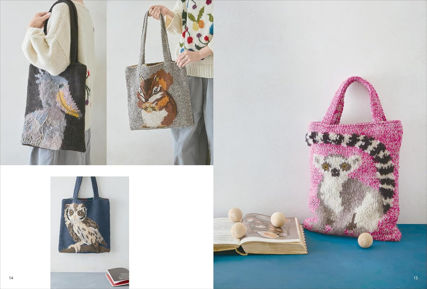 Expanded and Revised Edition Animal Designs Knit Bags - Japanese Craft Book