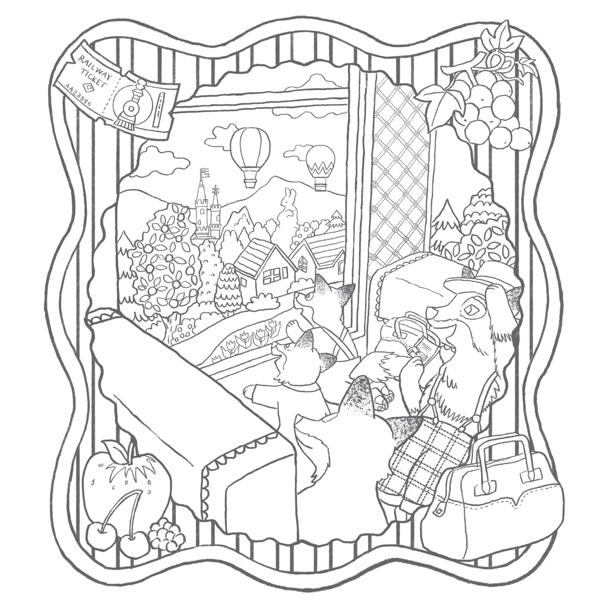 Welcome to Bunnies' Wonderland - Japanese Coloring Book