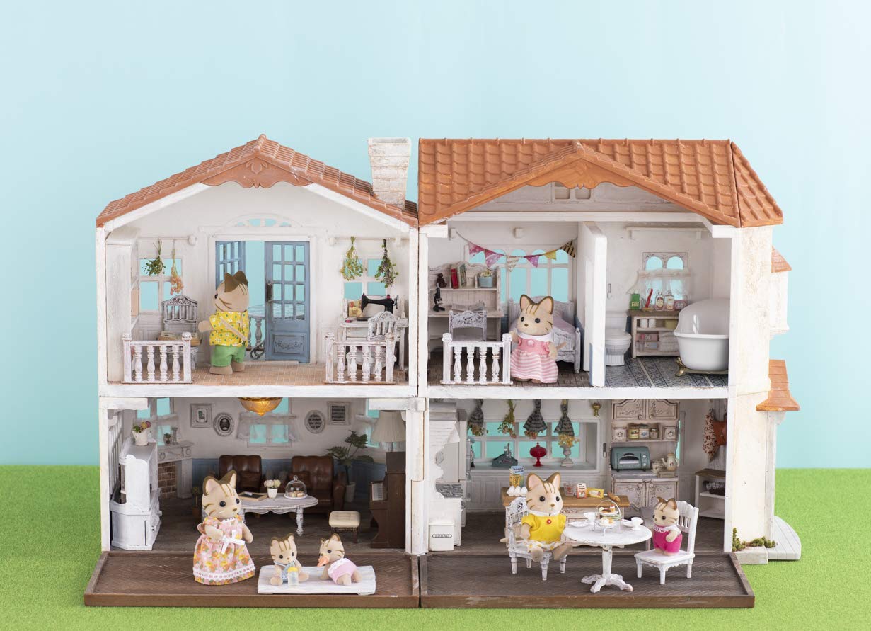 Sylvanian Families Fun Life with Nice House, Furniture and Miniature Foods  - Japanese Craft Book