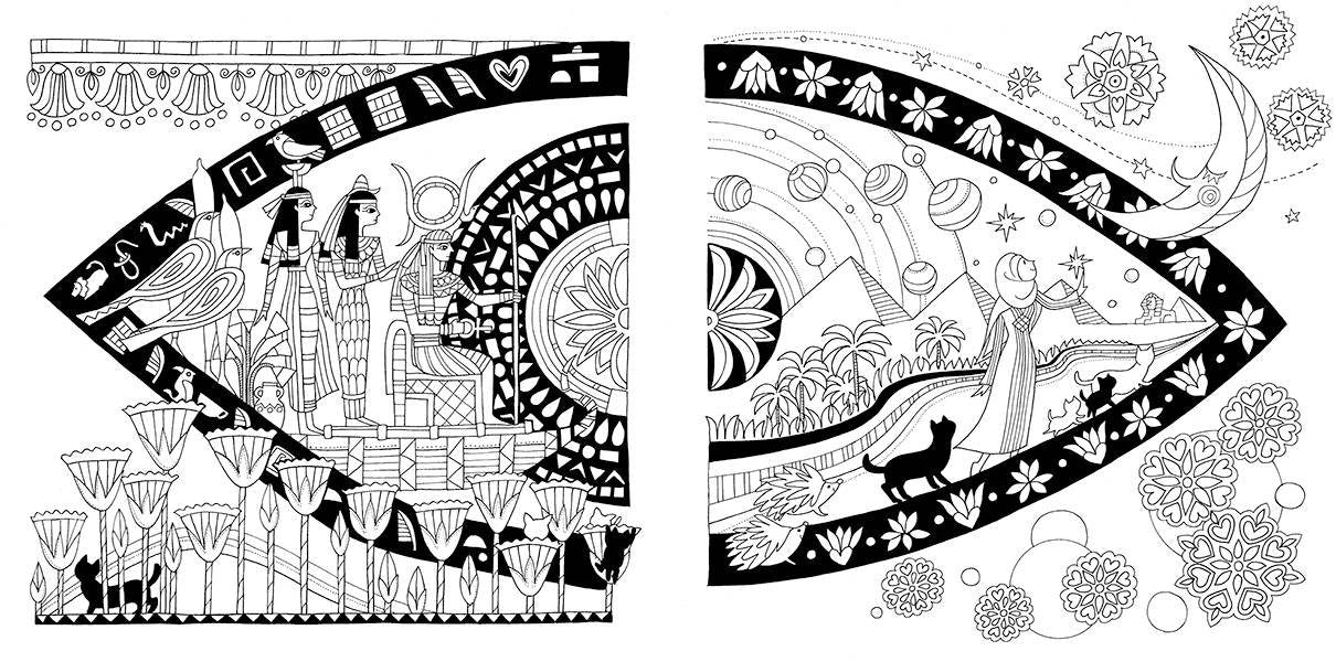 Around the World Trip Coloring Book A fairy tale world - Japanese Coloring Book