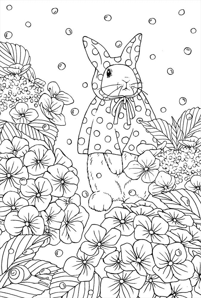 Waltzes for the Seasons - Post Card Size Japanese Coloring Book by Kanoko Egusa