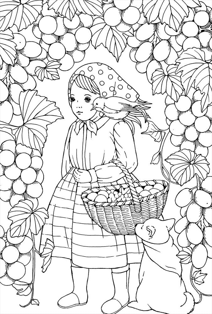 Waltzes for the Seasons - Post Card Size Japanese Coloring Book by Kanoko Egusa