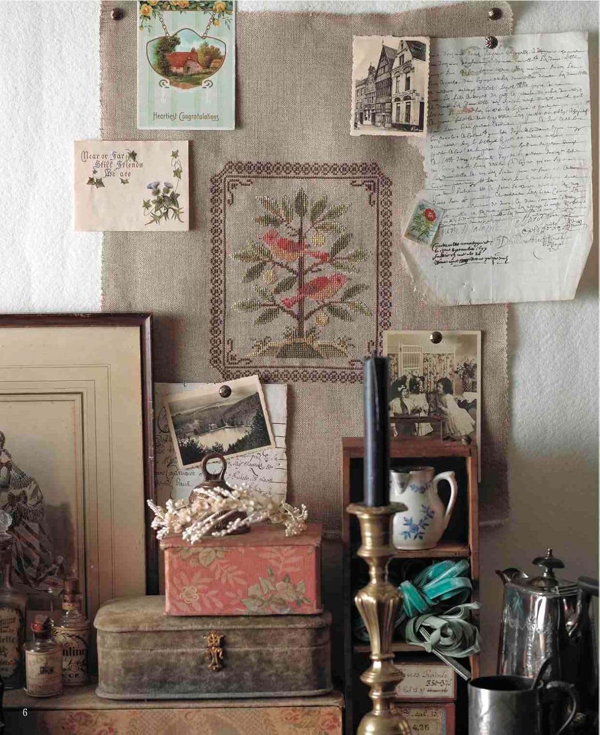 Antique Style Cross Stitch - Japanese Craft Book