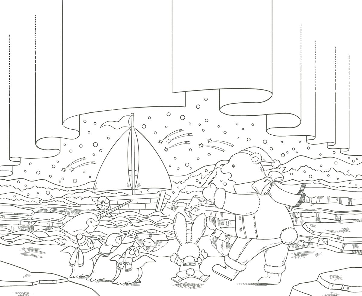 Polar Bear's Adventure Cruise Coloring Book - Japanese Coloring Book