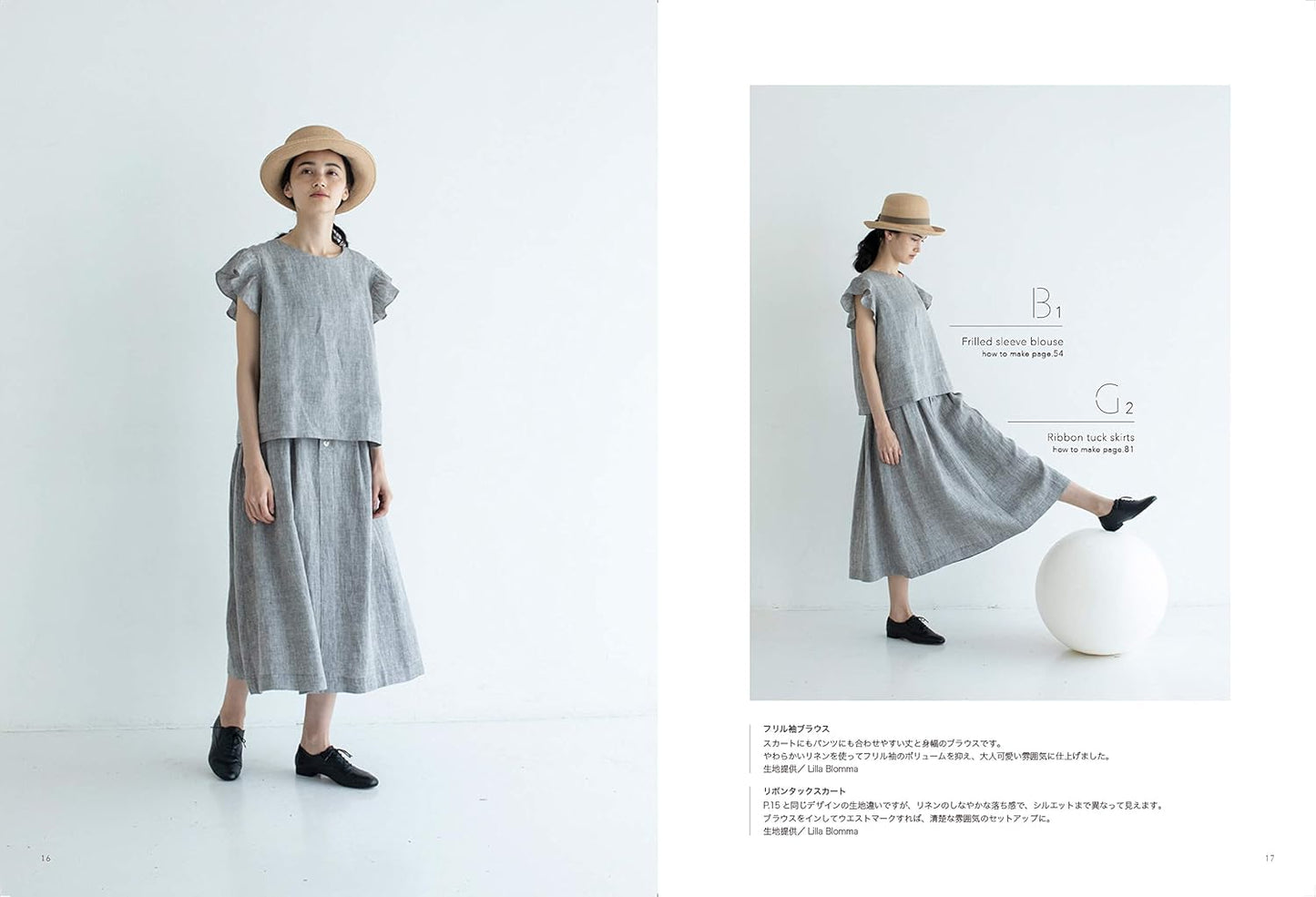 Lilla Blomma's Casual Chic Clothes - Japanese Craft Pattern Book