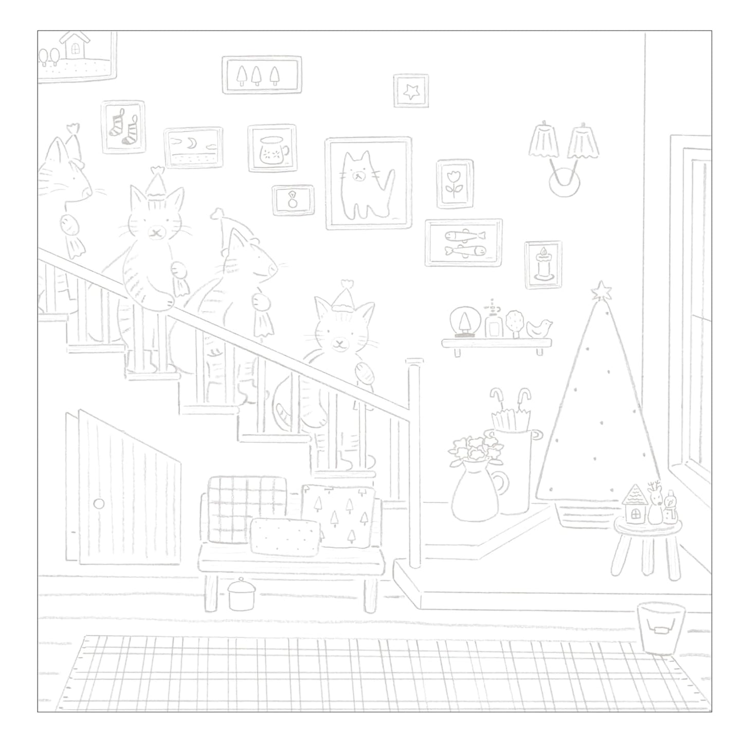 Pastel Town’s Little Joys: A Coloring Book of Cute Animal Life - Japanese Coloring Book