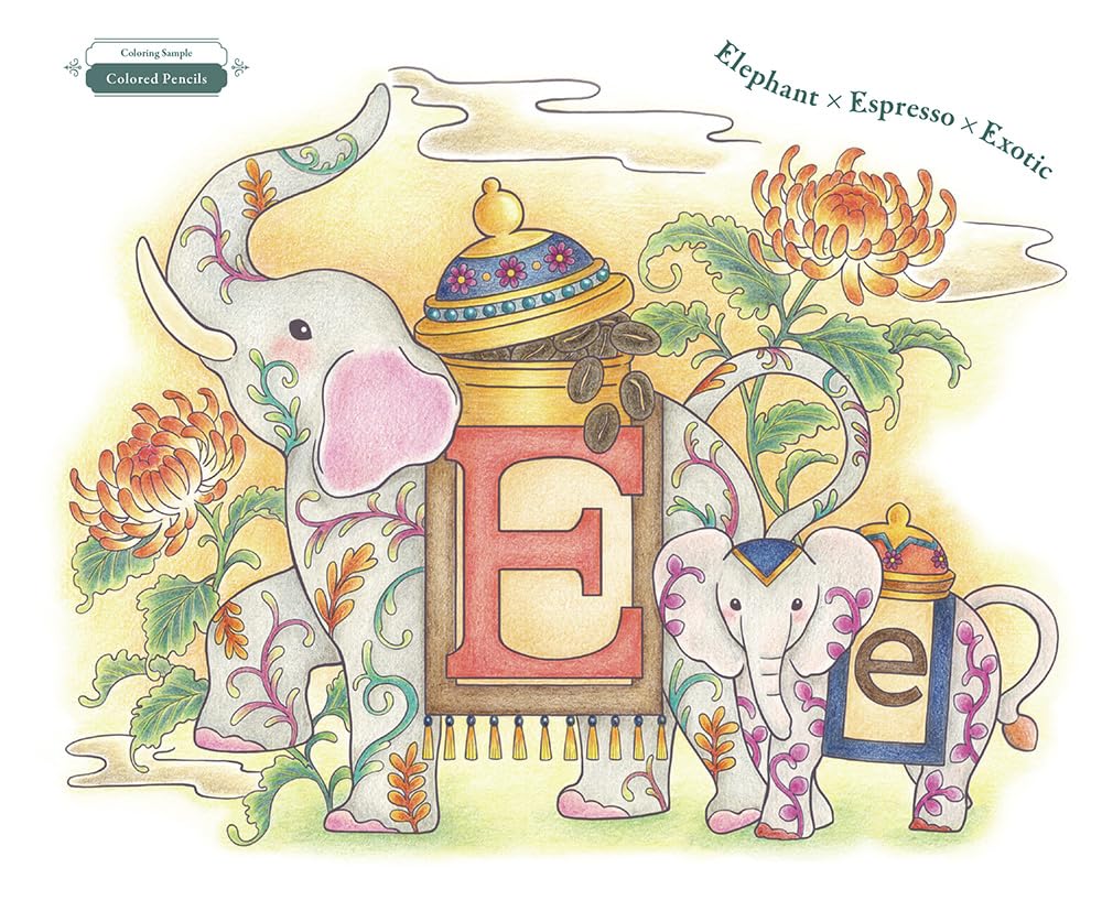 Animals and World of A to Z - Japanese Coloring Book