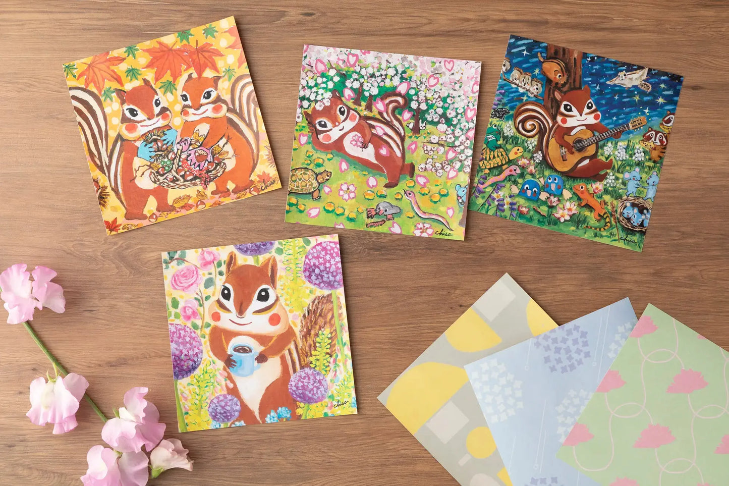 Squirrel Origami Letter Book - Japanese Craft Book