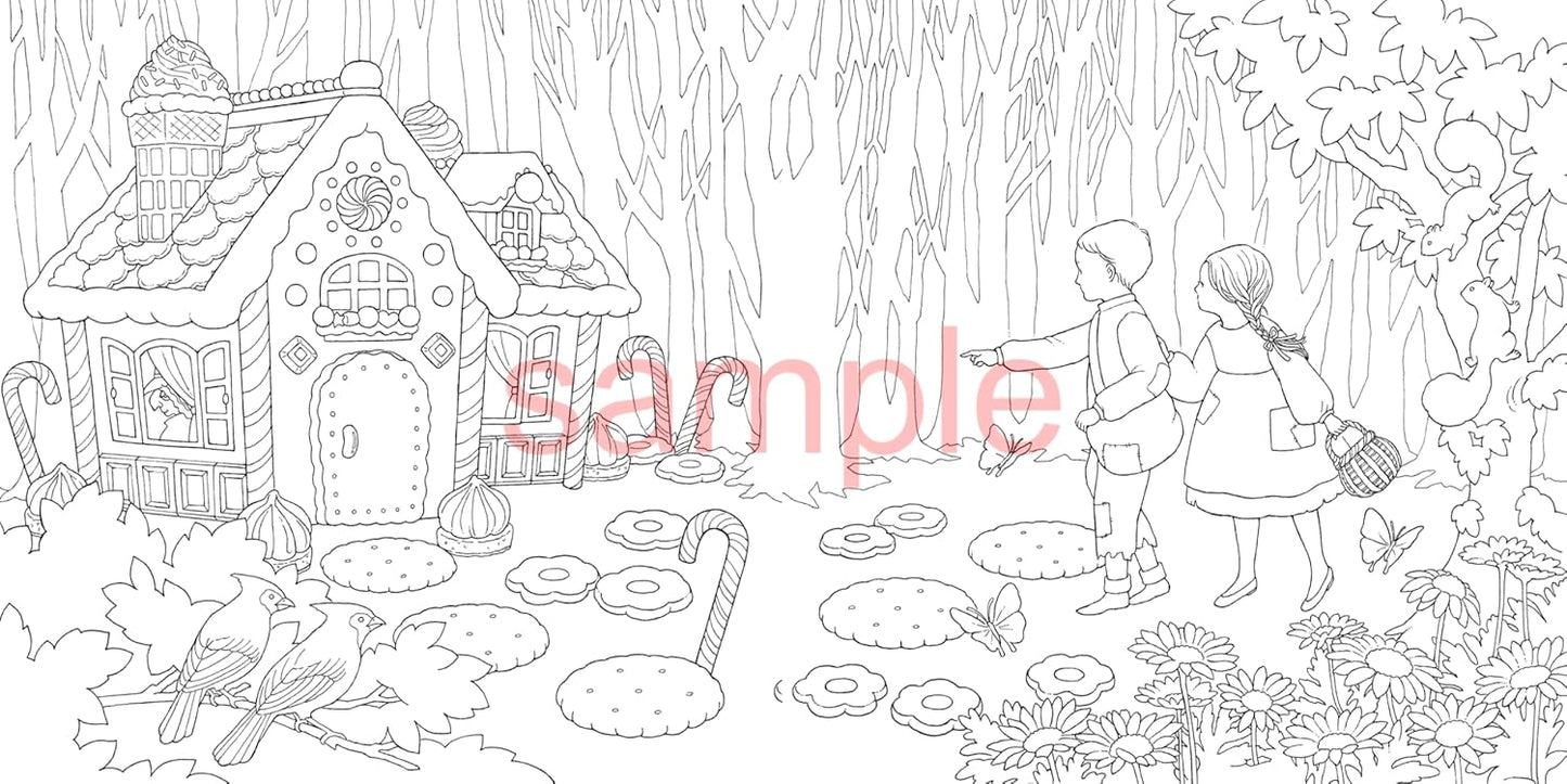 A Nostalgic Fairytale World - Japanese Coloring Book