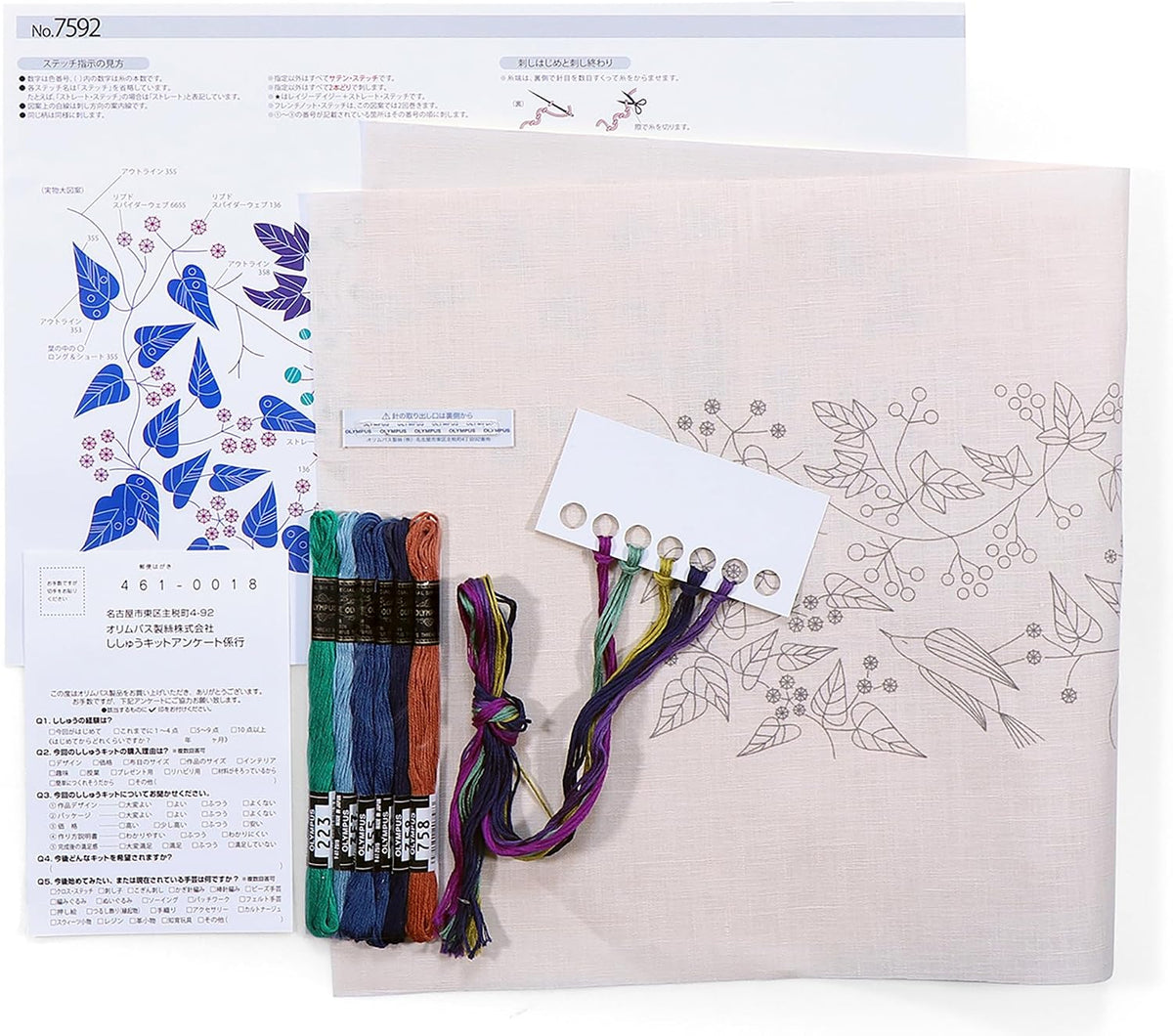 Alice Makabe Embroidery Kit Herb Garden -  Japanese Craft Kit