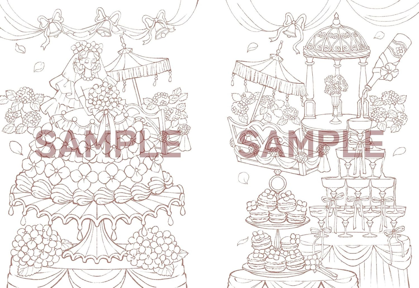 Wonderland Tea Time Coloring Book - Japanese Coloring Book