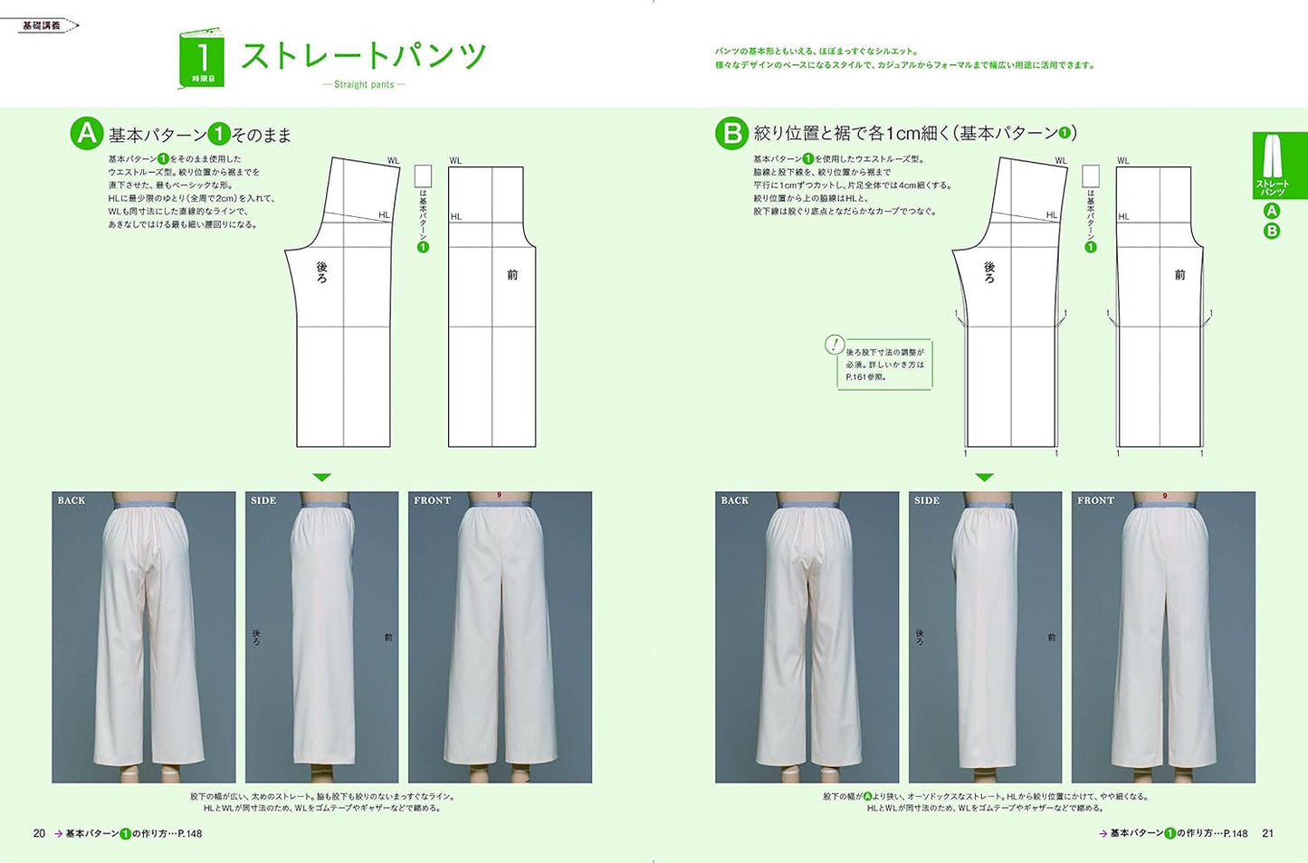 Bunka Fashion School Pants Pattern Lesson - Japanese Craft Pattern Book