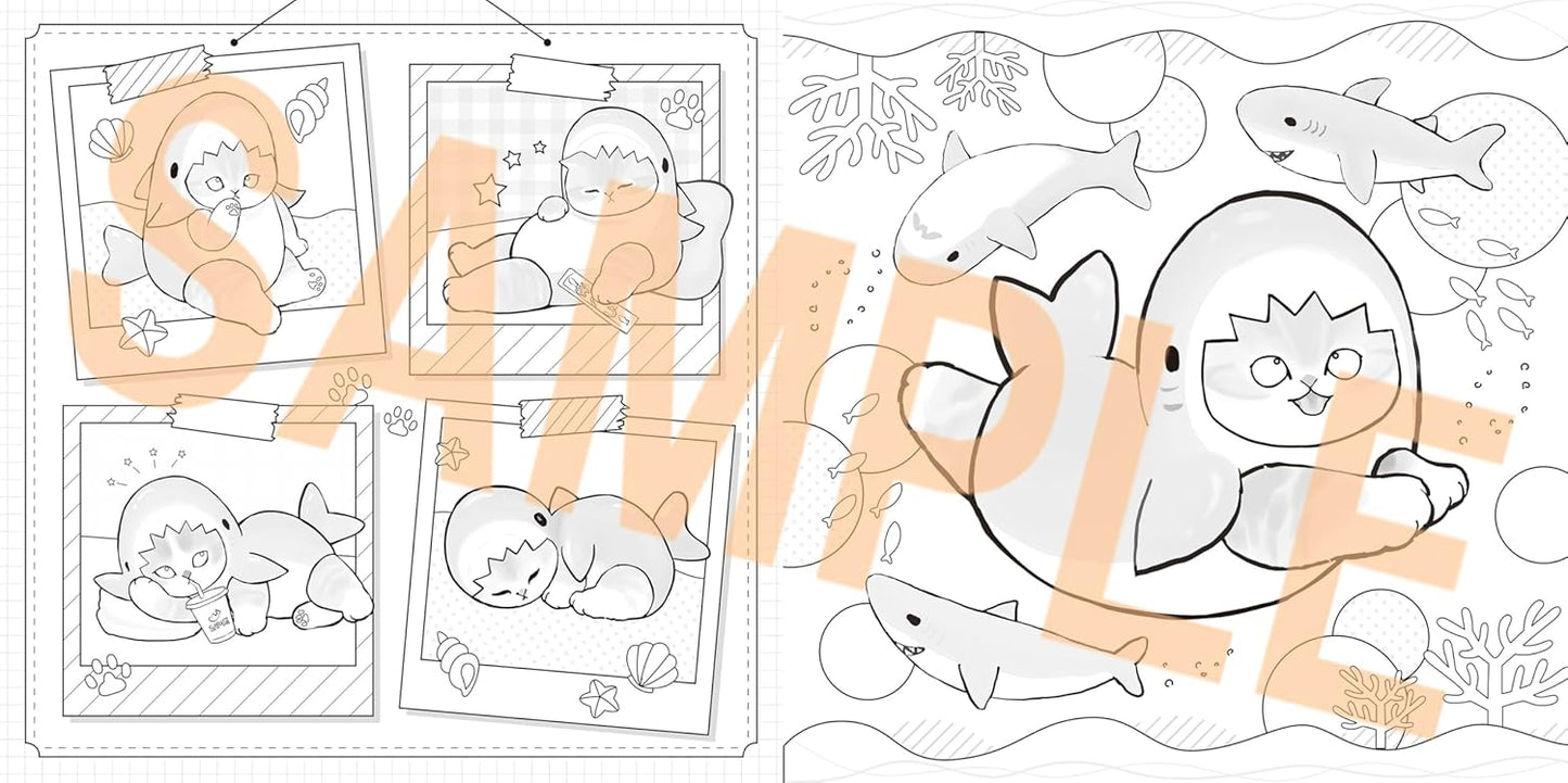 Mofusand Relaxing Coloring Lesson Book – Cute Fluffy Cats Japanese Coloring Book
