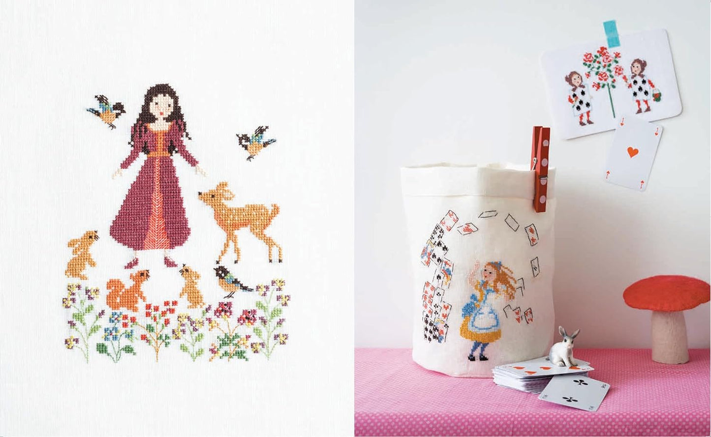 Retro and Nostalgic Childhood Cross Stitch Designs Douce enfance francaise au Point de croix - Japanese Craft Book