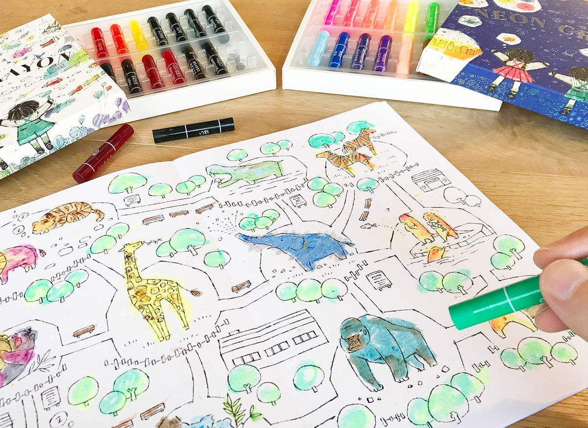 The Coloring Book for Clear and Neon Crayon : Color Outside the Lines – Japanese Coloring Book