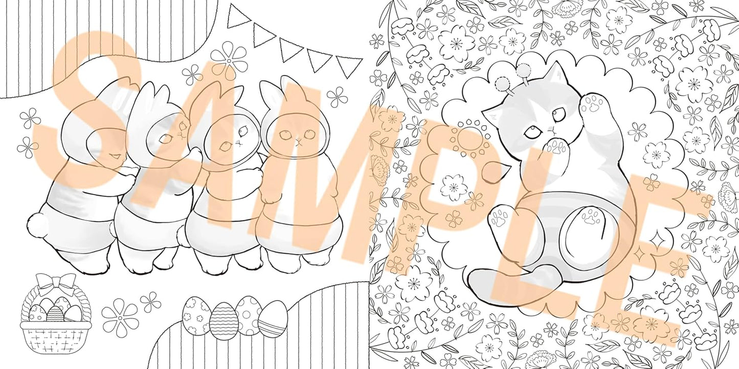Mofusand Relaxing Coloring Lesson Book – Cute Fluffy Cats Japanese Coloring Book