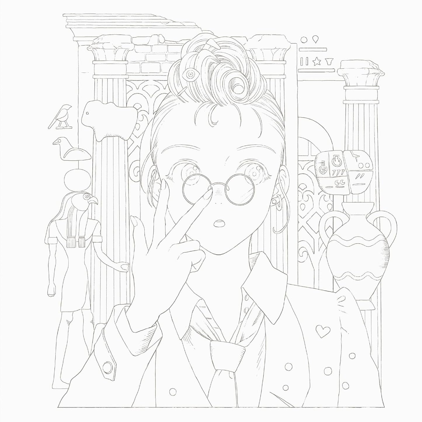 The Imaginary Girl Museum - Japanese Coloring Book